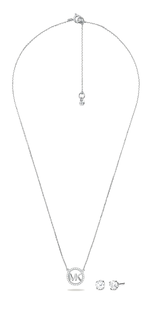 Levně Michael Kors Stříbrná souprava šperků MKC1260AN040 (náhrdelník, náušnice)
