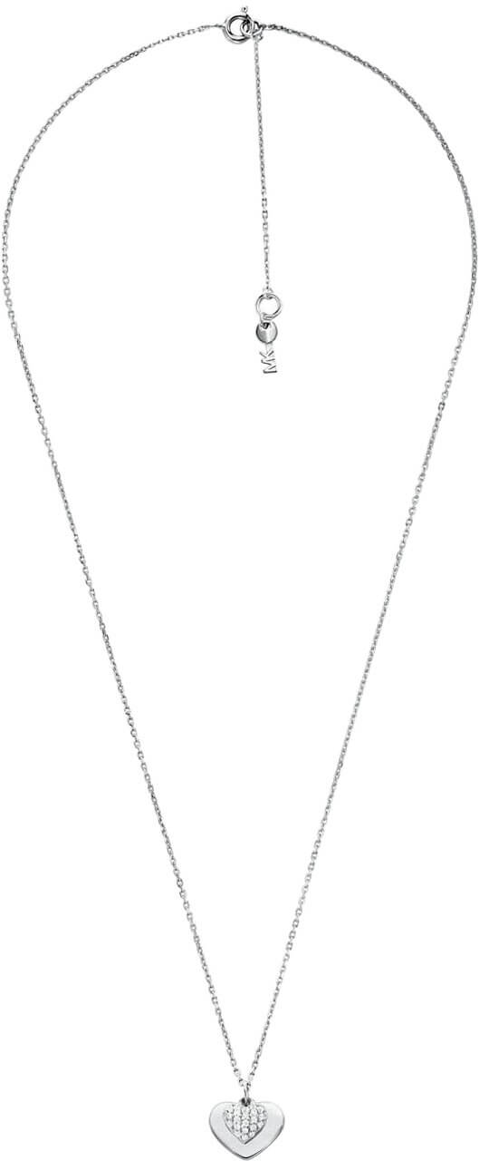 Michael Kors Strieborný náhrdelník so srdcom MKC1120AN040 (retiazka, prívesok)