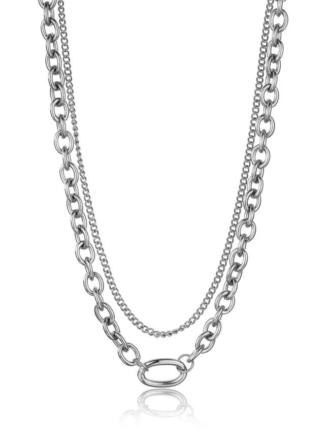 Levně Marc Malone Originální ocelový náhrdelník Hailey Silver Necklace MCN23108S