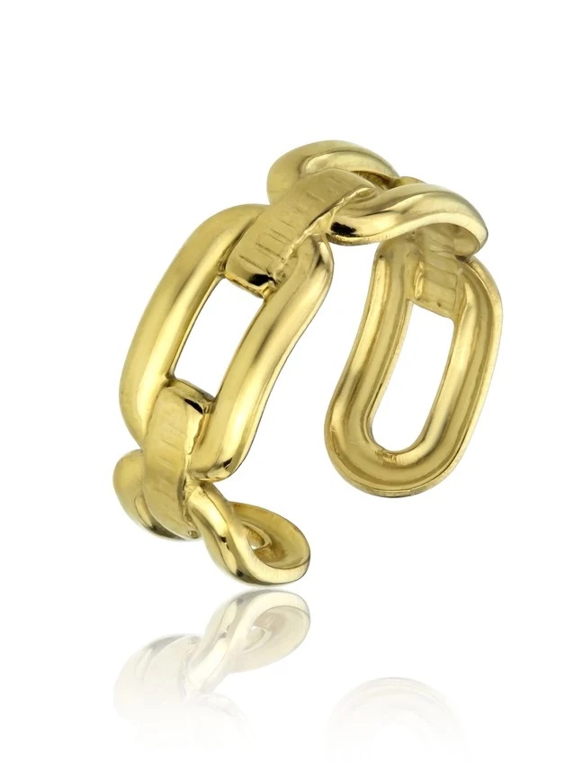 Levně Marc Malone Pozlacený prsten z oceli Hadley Gold Ring MCR23015G