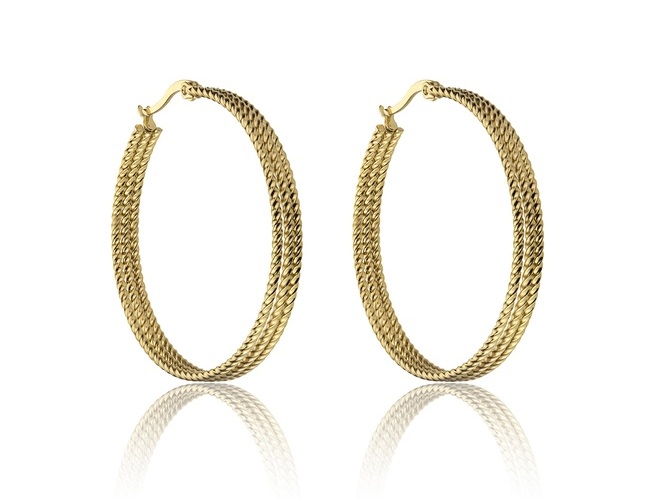 Marc Malone Výrazné kruhové náušnice Zoe Gold Earrings MCE23015G