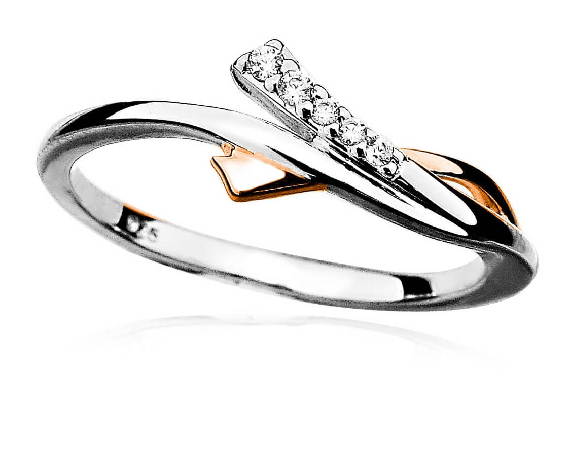 MOISS Krásný stříbrný prsten se zirkony R000093 57 mm