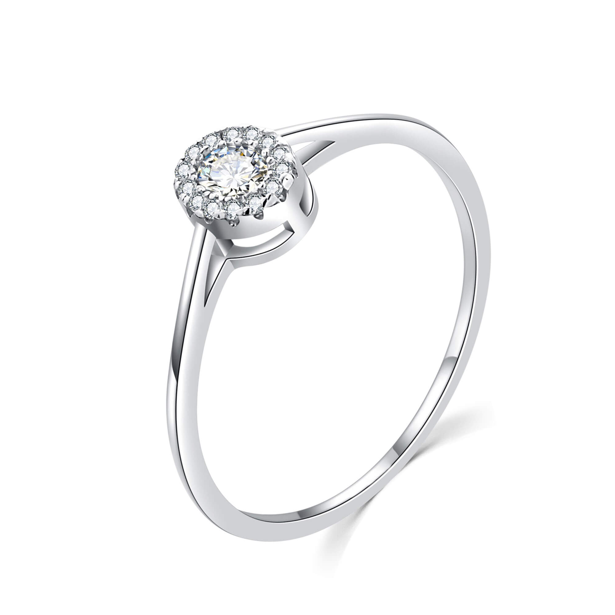MOISS Luxusní stříbrný prsten s čirými zirkony R00020 62 mm