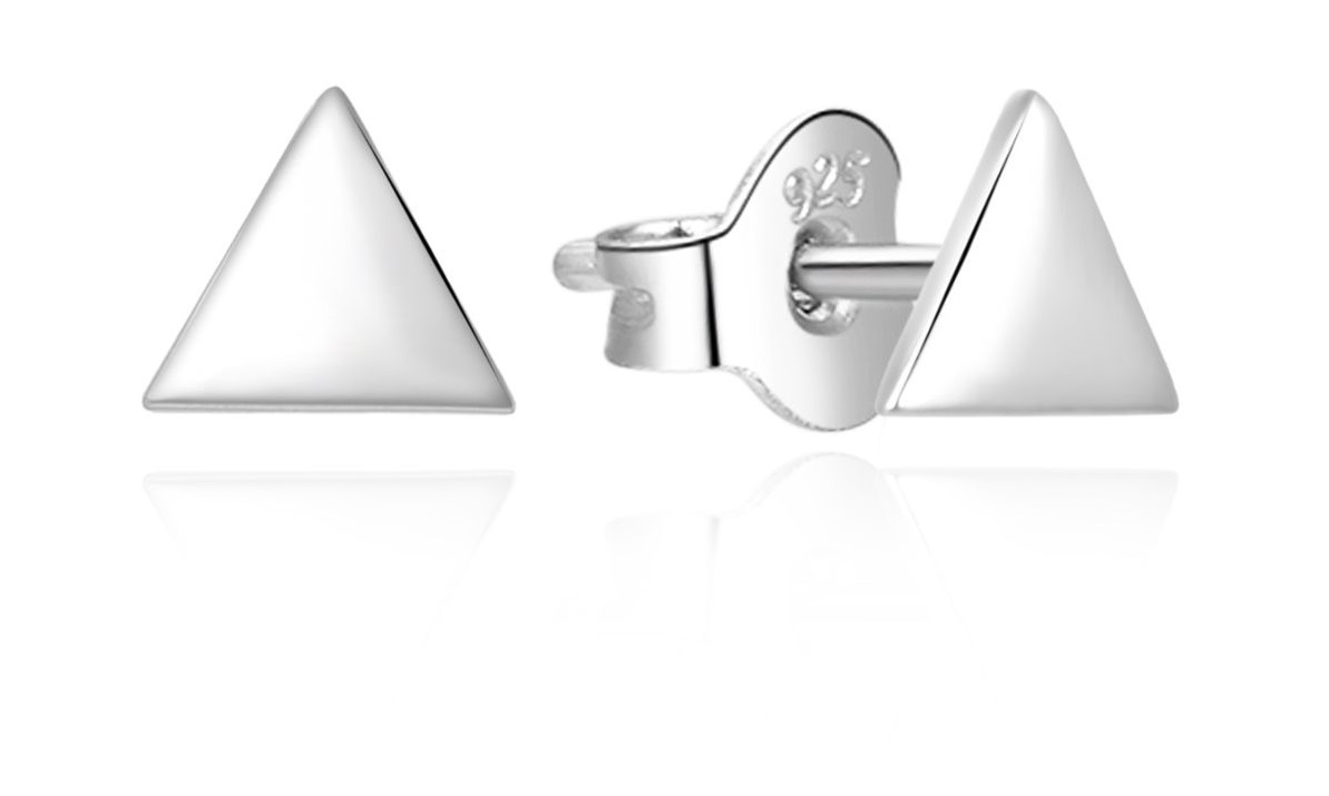 MOISS Minimalistické stříbrné náušnice Trojúhelník E0002327 0,6 x 0,6 cm