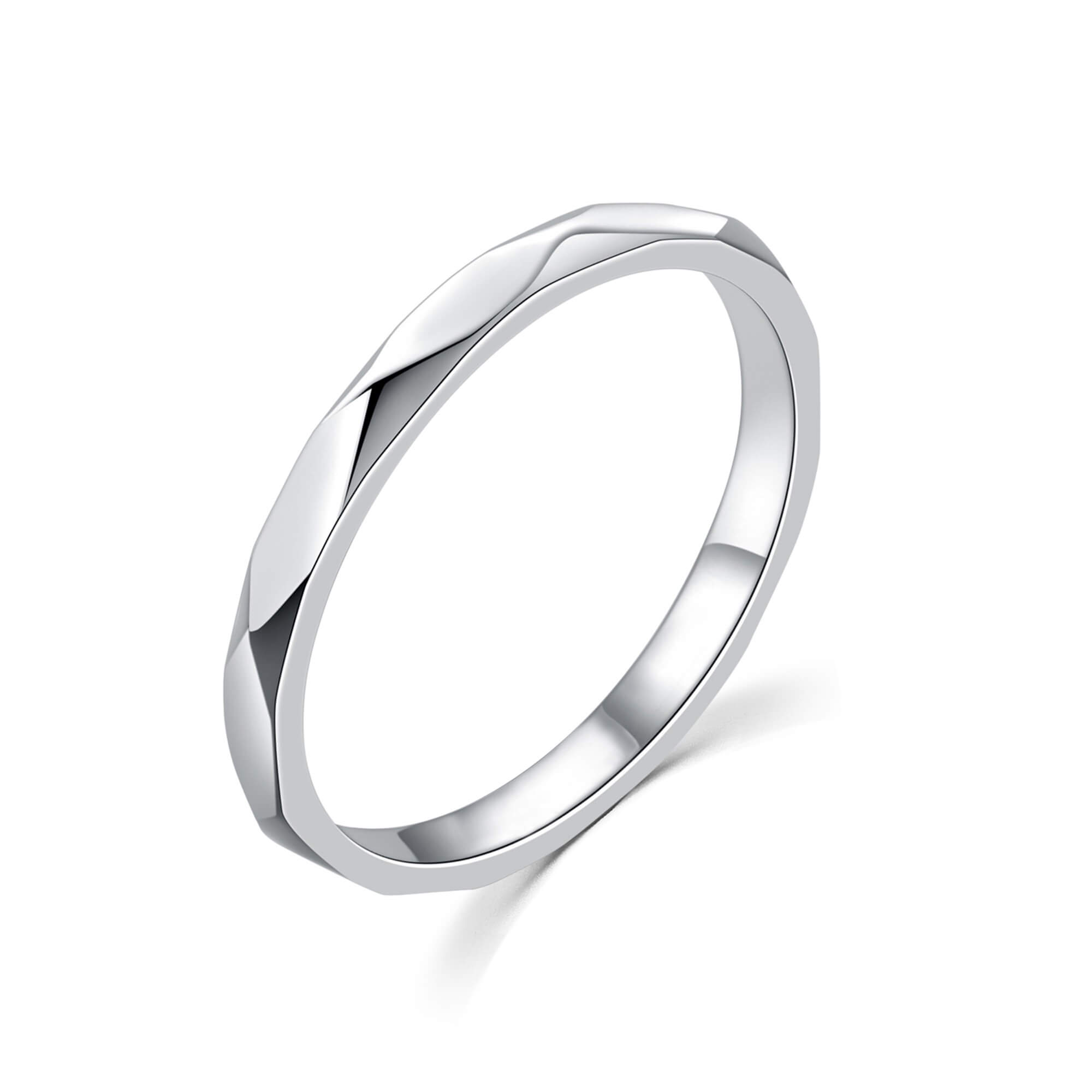 MOISS Minimalistický stříbrný prsten R00019 48 mm