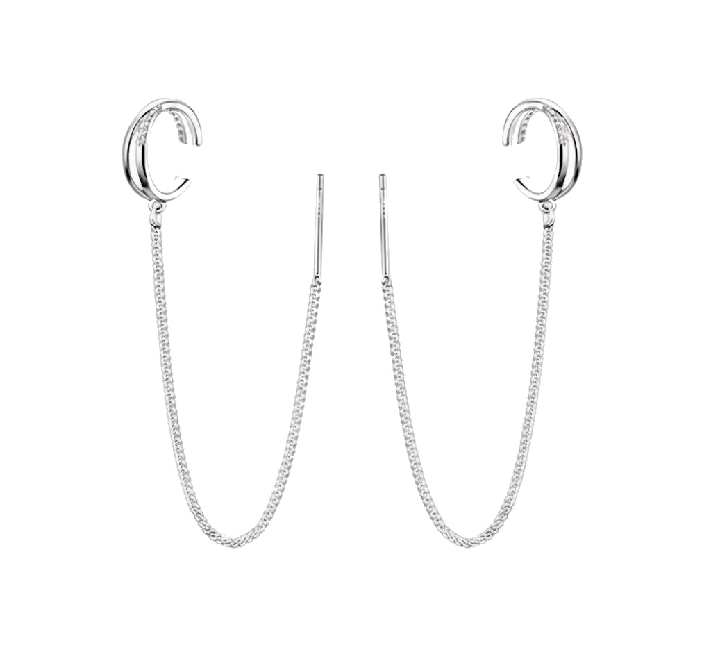 MOISS Retiazkové záušnice zo striebra E0004290