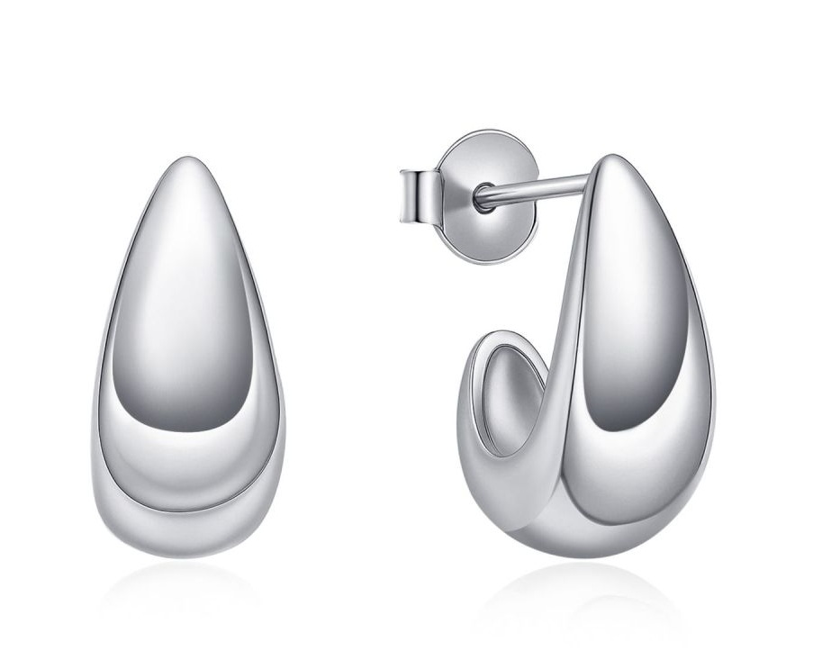 MOISS Stříbrné visací náušnice Tear Drop E0004899