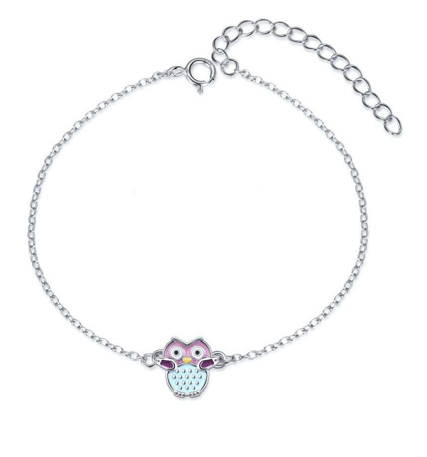 MOISS Strieborný dievčenský náramok so sovičkou B0001386