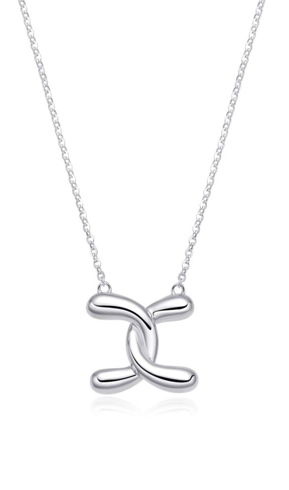 MOISS Štýlový strieborný náhrdelník pre ženy N0001143