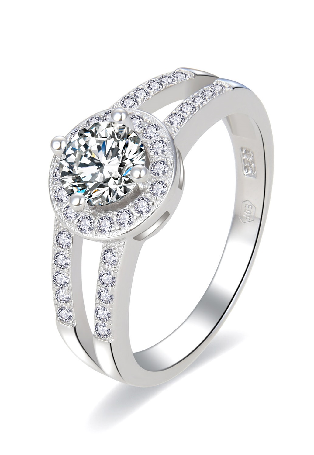 MOISS Stylový třpytivý prsten ze stříbra Serafina R00027 54 mm