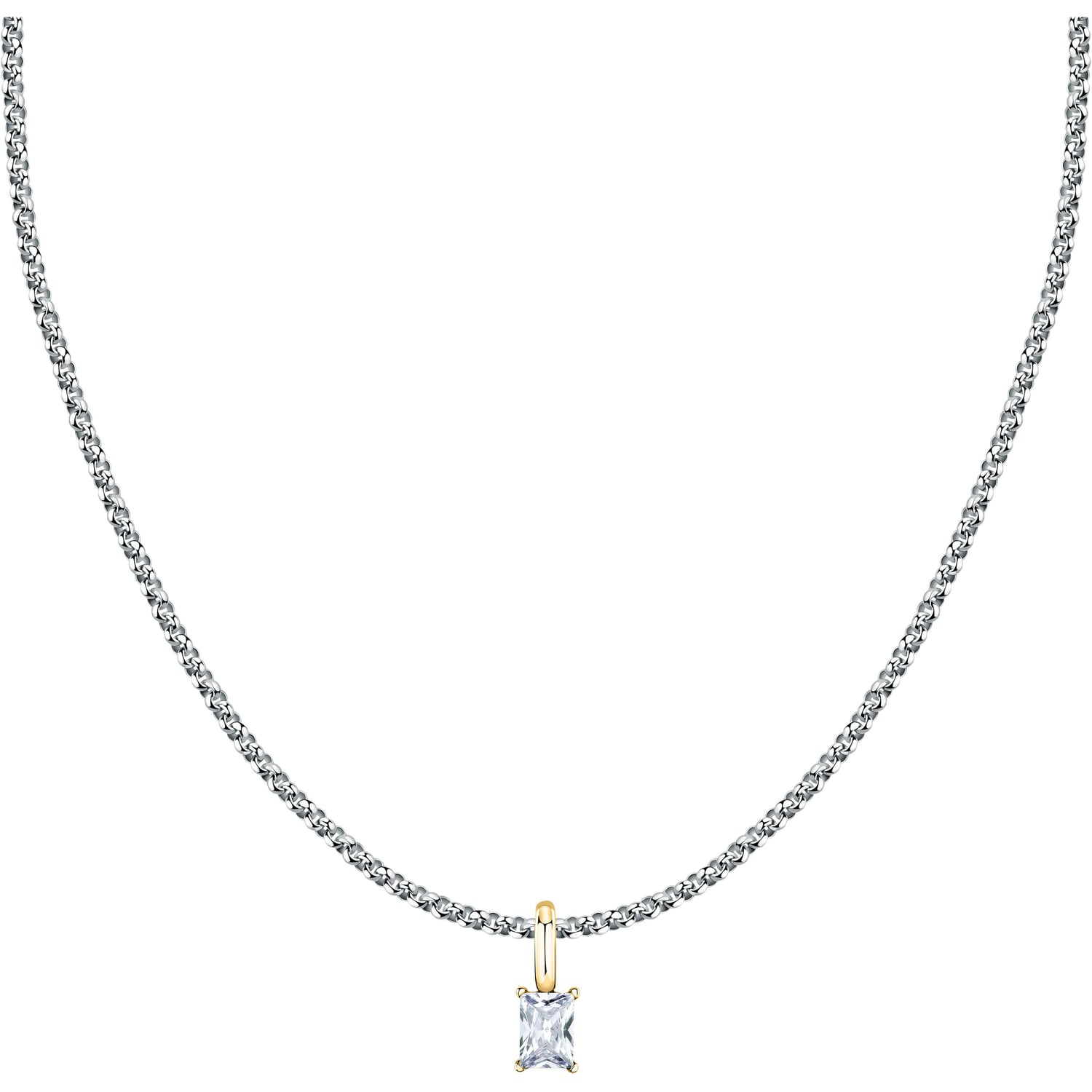 Levně Morellato Elegantní ocelový bicolor náhrdelník Drops SCZ1325