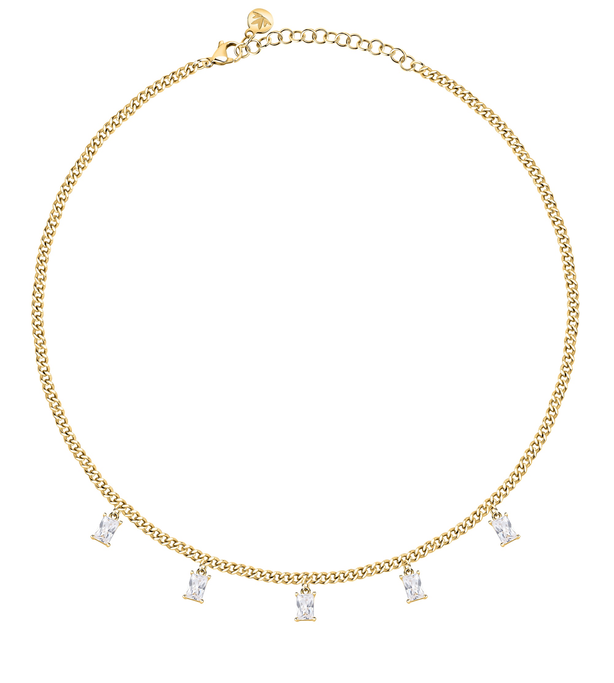 Levně Morellato Elegantní pozlacený náhrdelník s přívěsky Baguette SAVP01