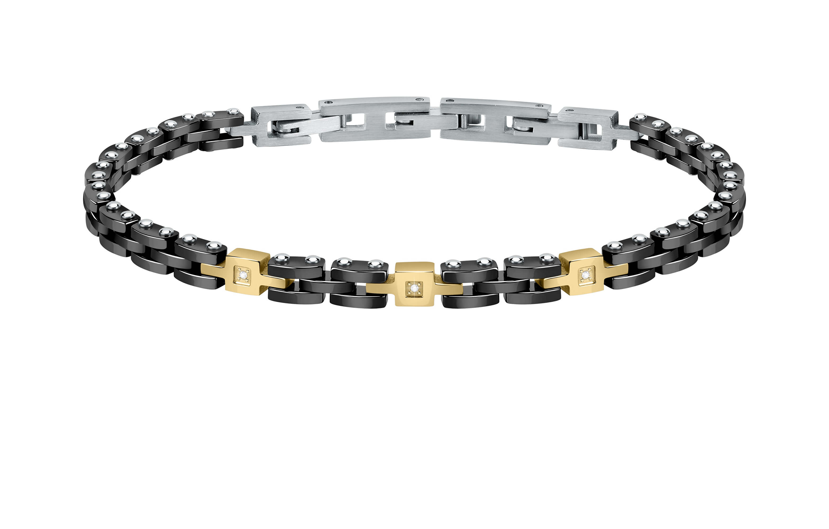 Morellato Bracciale moderno da uomo con diamanti Diamonds SAUK03