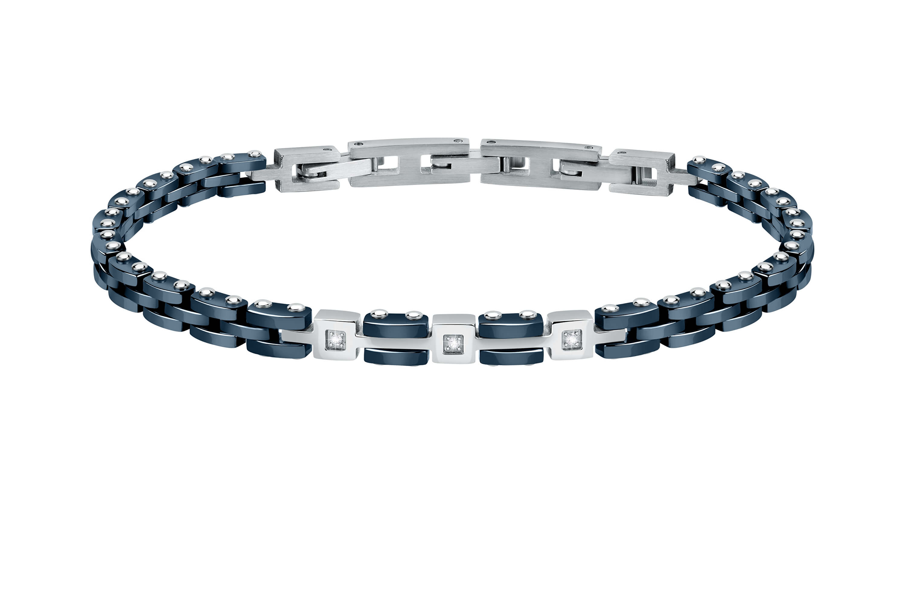 Morellato Bracciale bicolore da uomo con diamanti Diamonds SAUK04