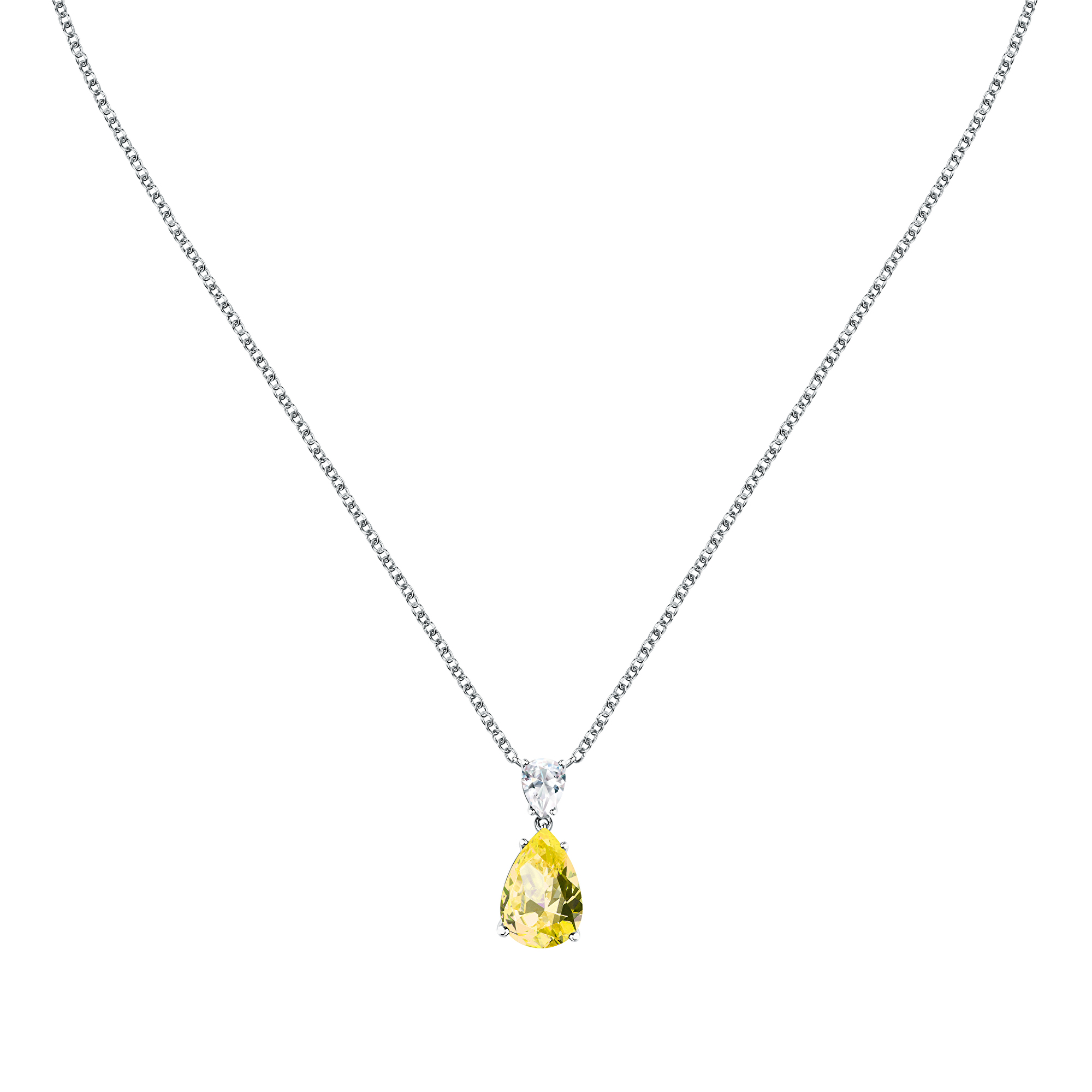 Levně Morellato Něžný stříbrný náhrdelník se zirkony Tesori SAIW193