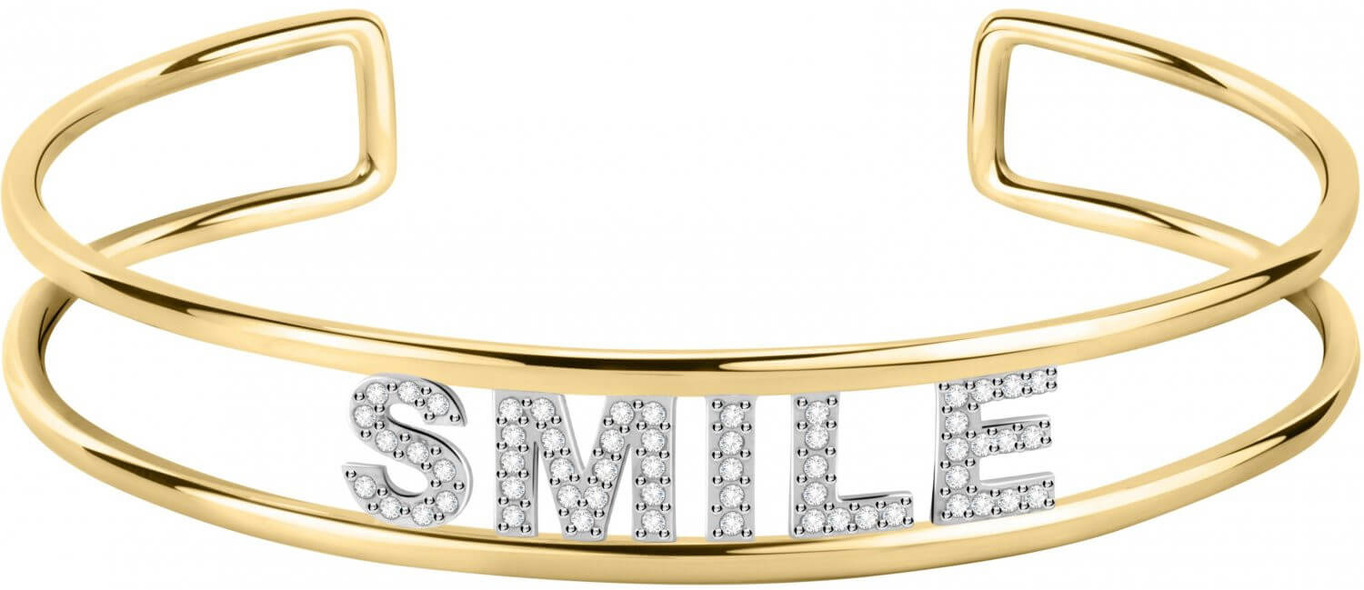 Morellato Aranyozott karkötő kristályokkal SMILE Cerchi SAKM64