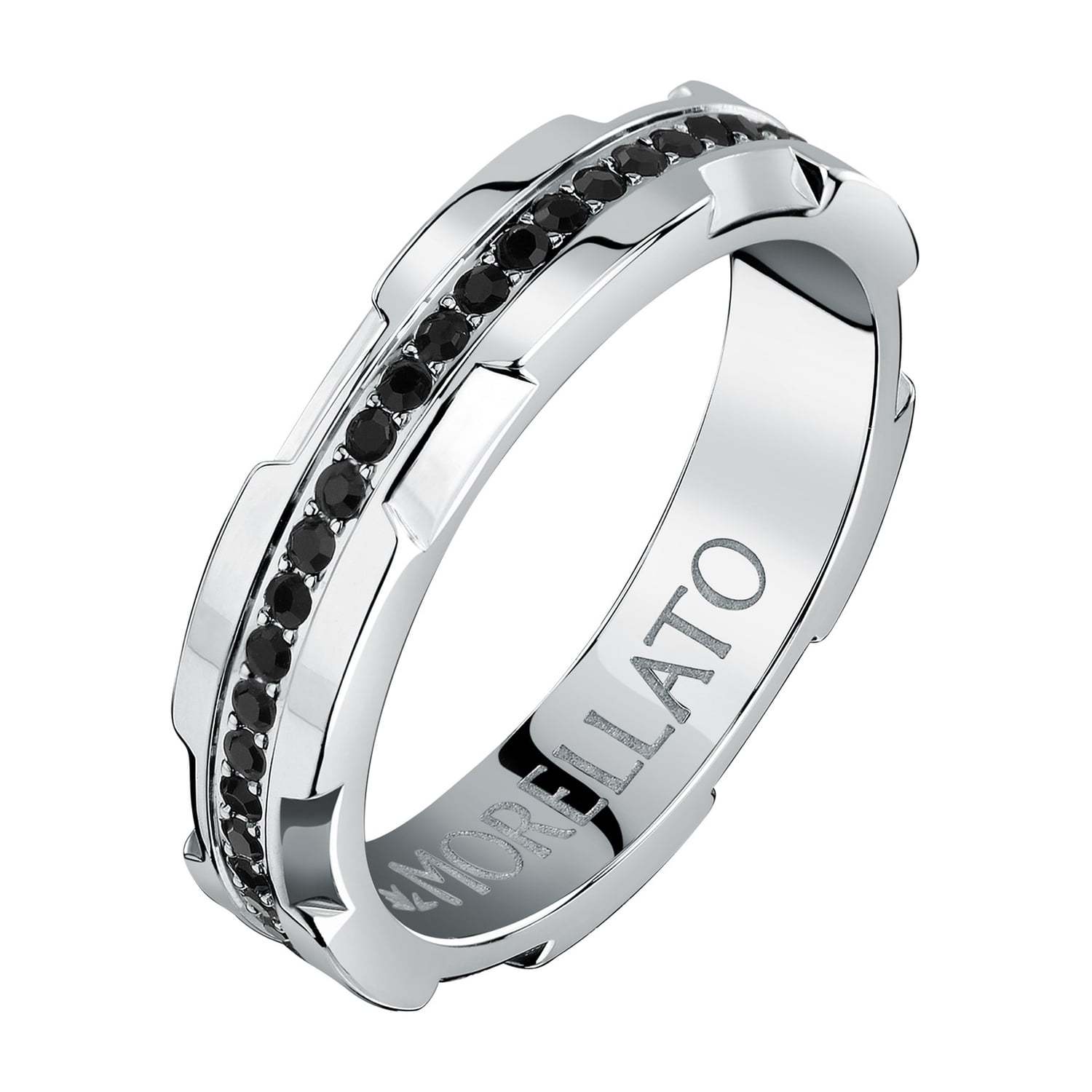 Morellato Oceľový prsteň s kryštálmi Urban SABH36 65 mm