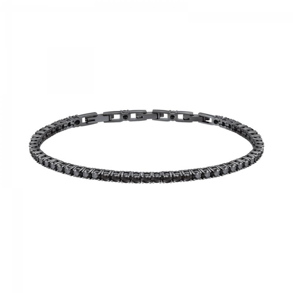 Morellato Bracciale da uomo con cristalli neri Tennis 1467643