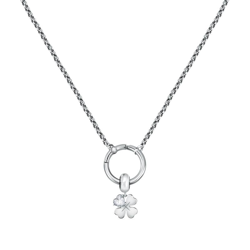 Levně Morellato Překrásný ocelový náhrdelník Čtyřlístek Drops SCZ1225