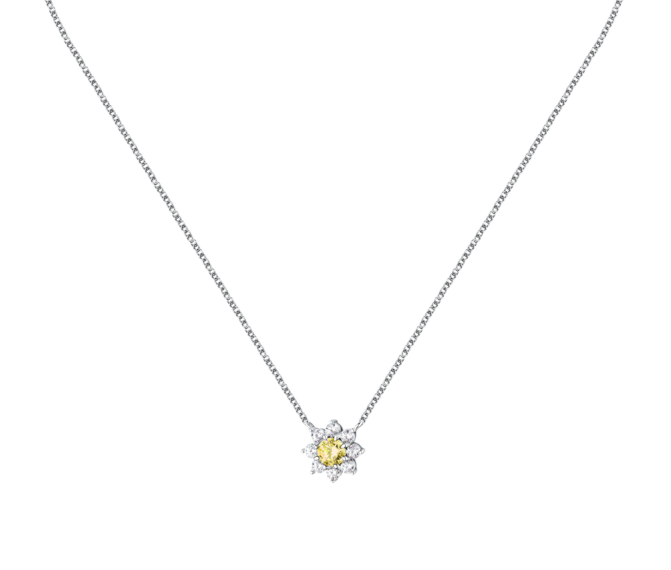 Levně Morellato Půvabný stříbrný náhrdelník s kytičkou Tesori SAIW185