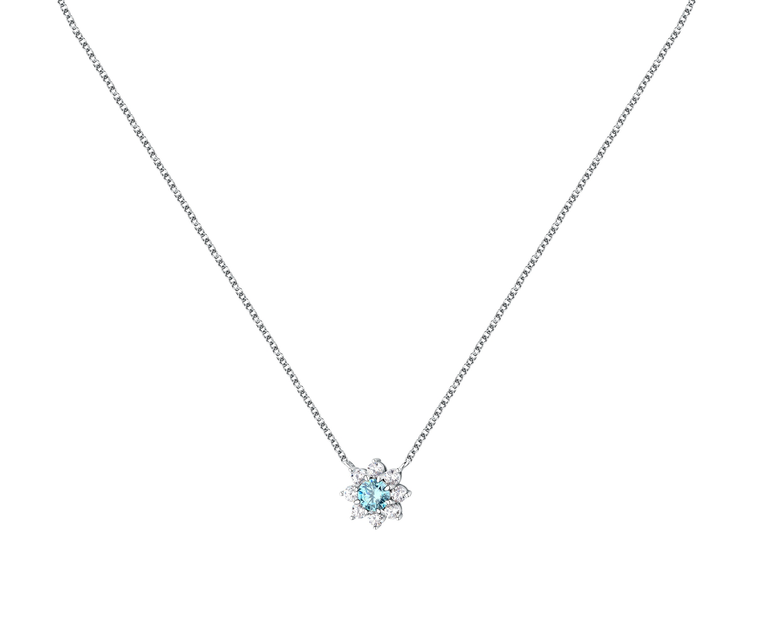 Morellato -  Půvabný stříbrný náhrdelník s kytičkou Tesori SAIW186