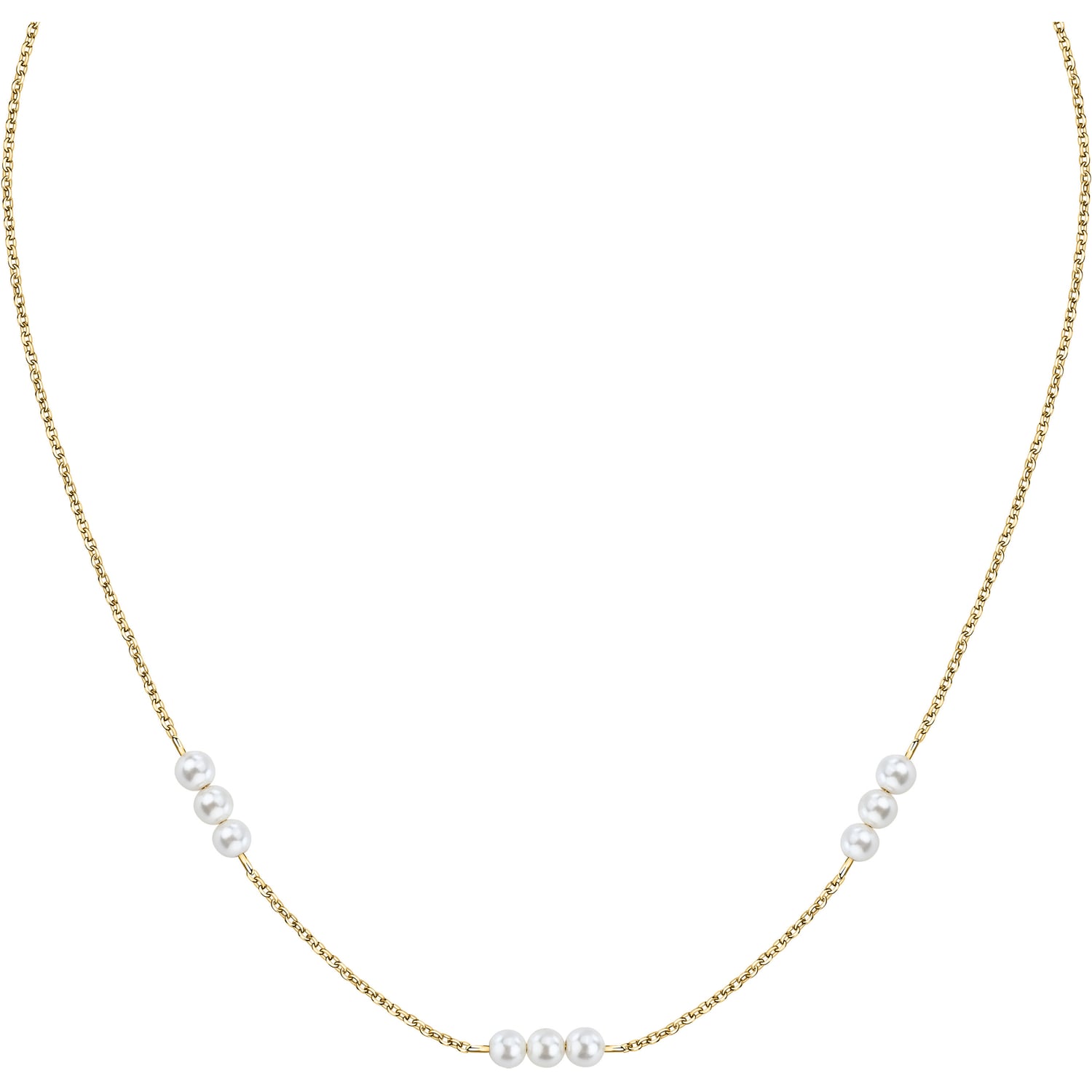 Levně Morellato Slušivý pozlacený náhrdelník Perla SAWM01