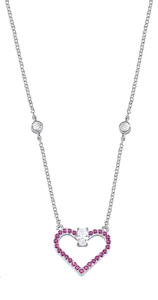 Morellato Stříbrný náhrdelník se srdíčkem Cuori SAIV01