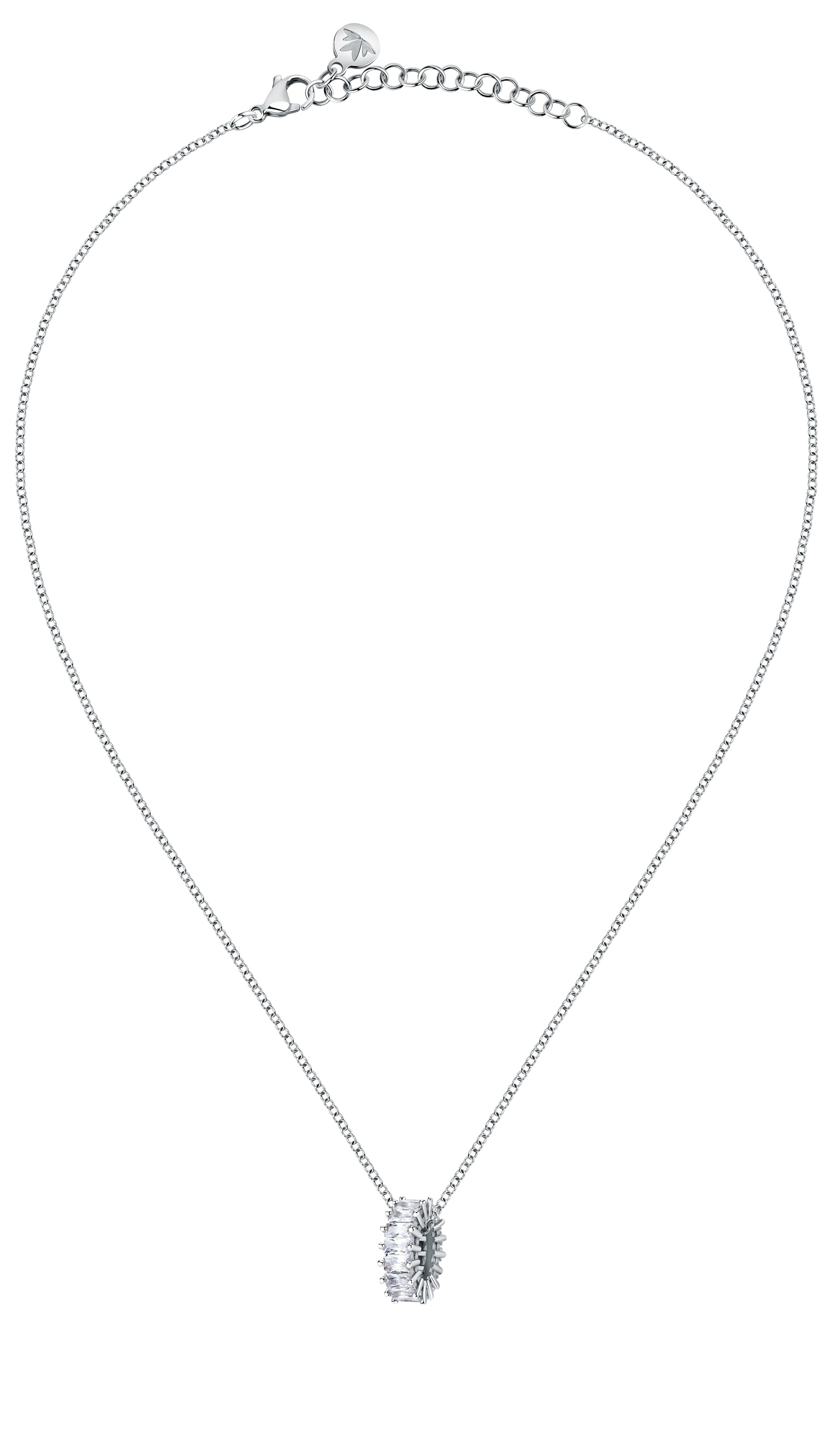 Levně Morellato Třpytivý náhrdelník s čirými zirkony Baguette SAVP02
