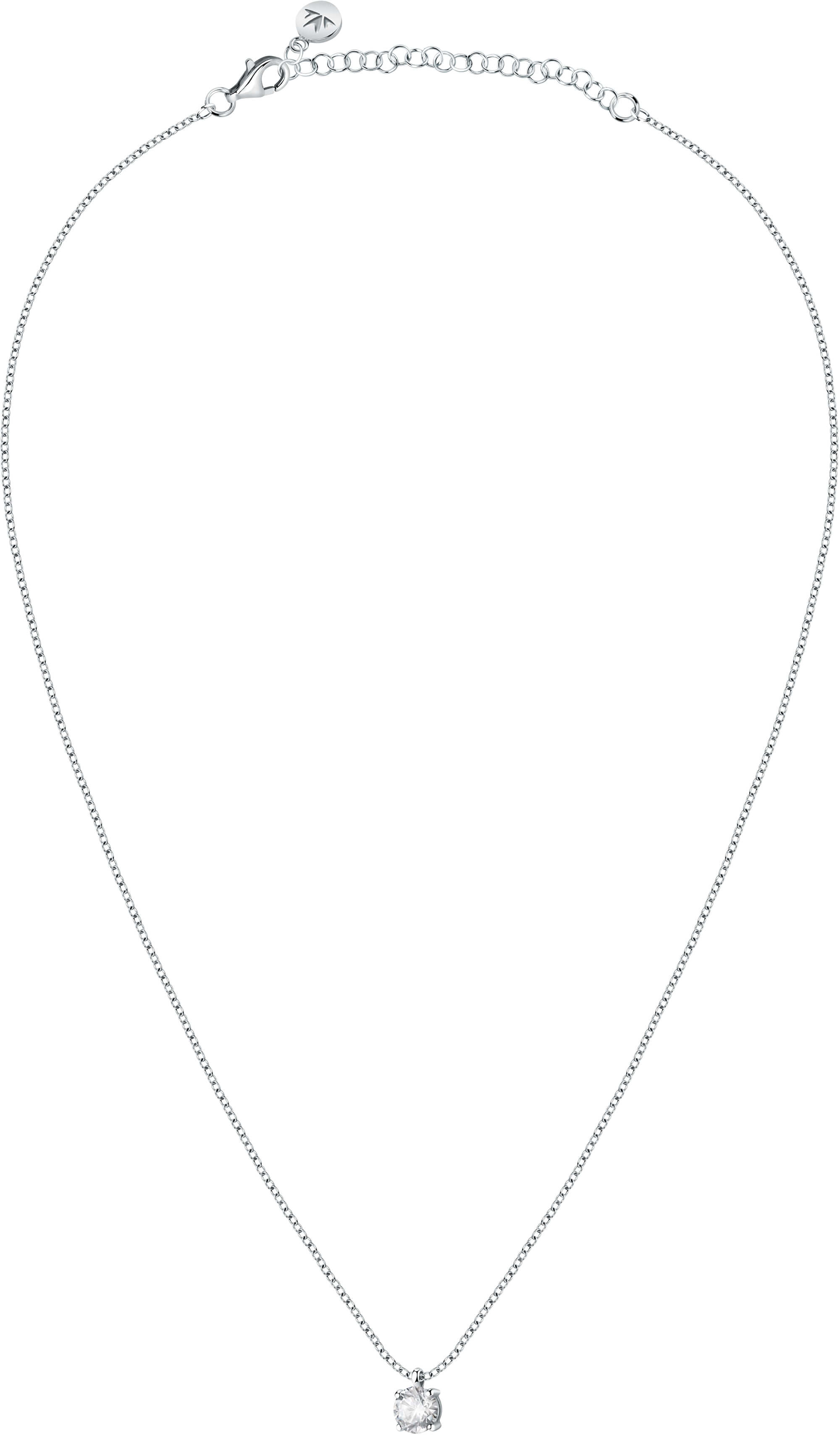 Morellato Třpytivý stříbrný náhrdelník s krystalem Tesori SAIW98 (řetízek, přívěsek)