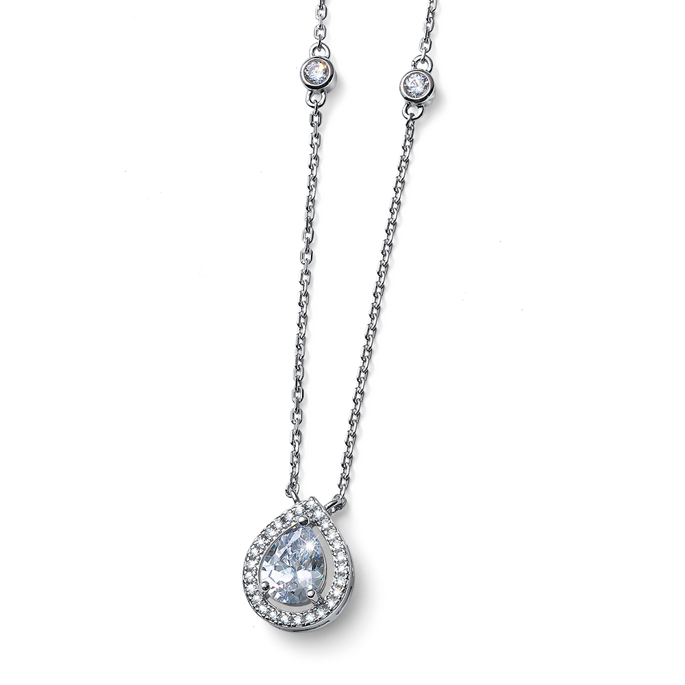 Oliver Weber Elegantní stříbrný náhrdelník Water 61187 (řetížek, přívěsek)