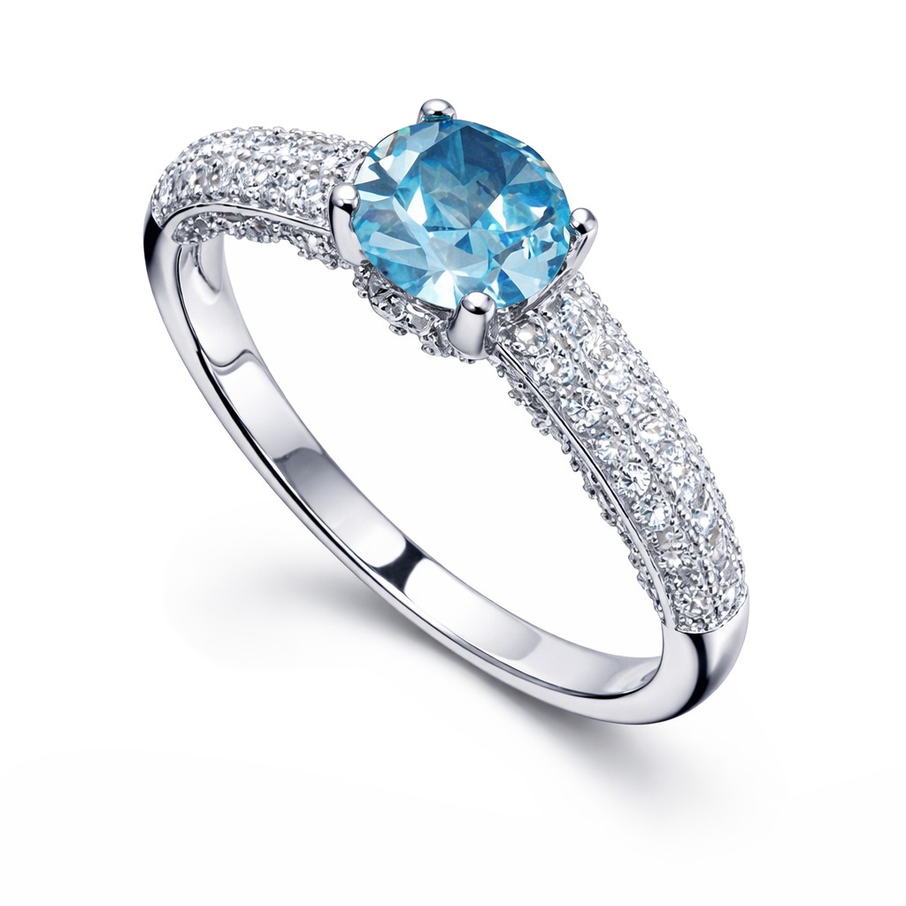 Oliver Weber Elegantný strieborný prsteň s kubickými zirkónmi Royal 63271 AQU 61 mm