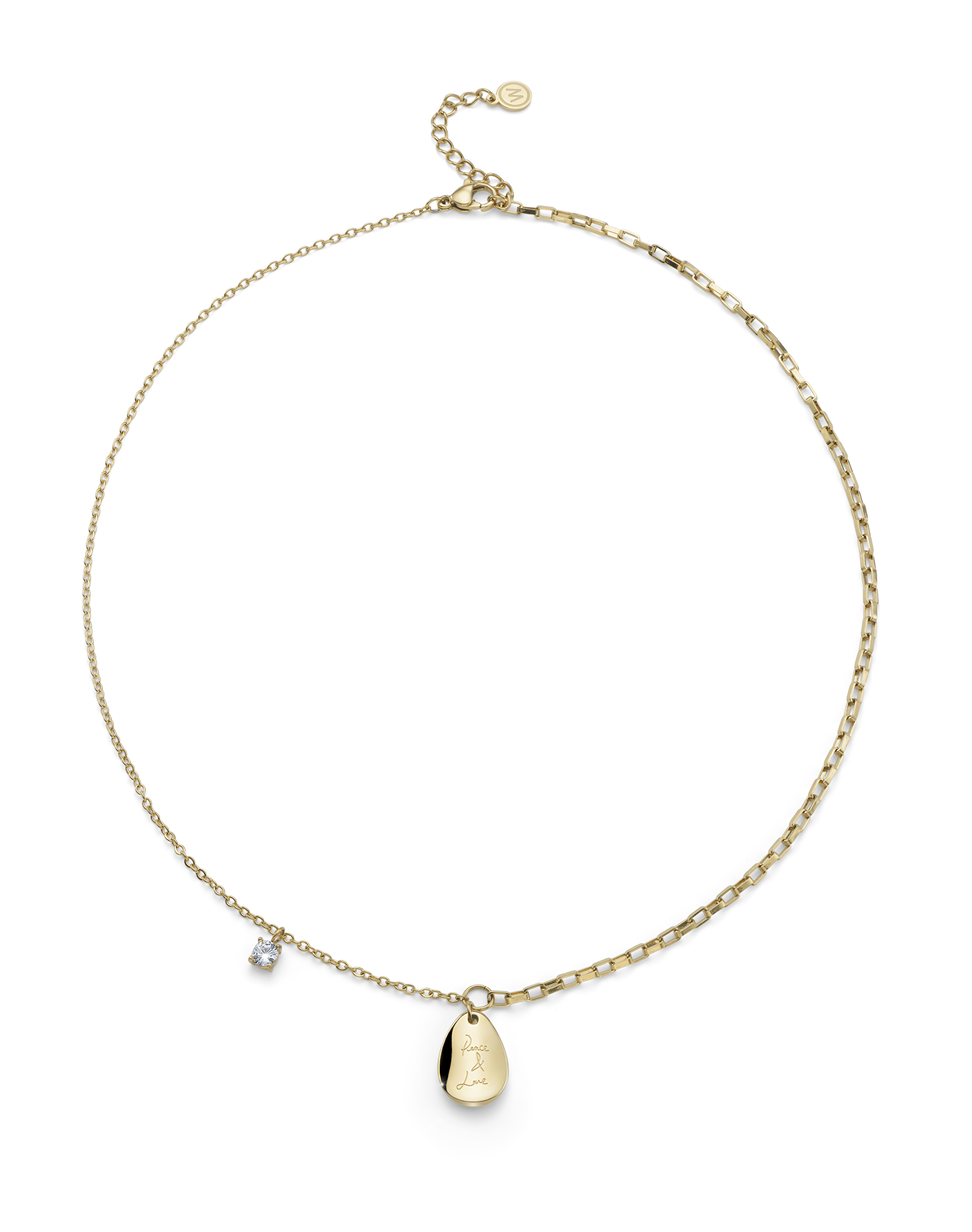 Oliver Weber Fashion pozlacený náhrdelník Caring 12295G