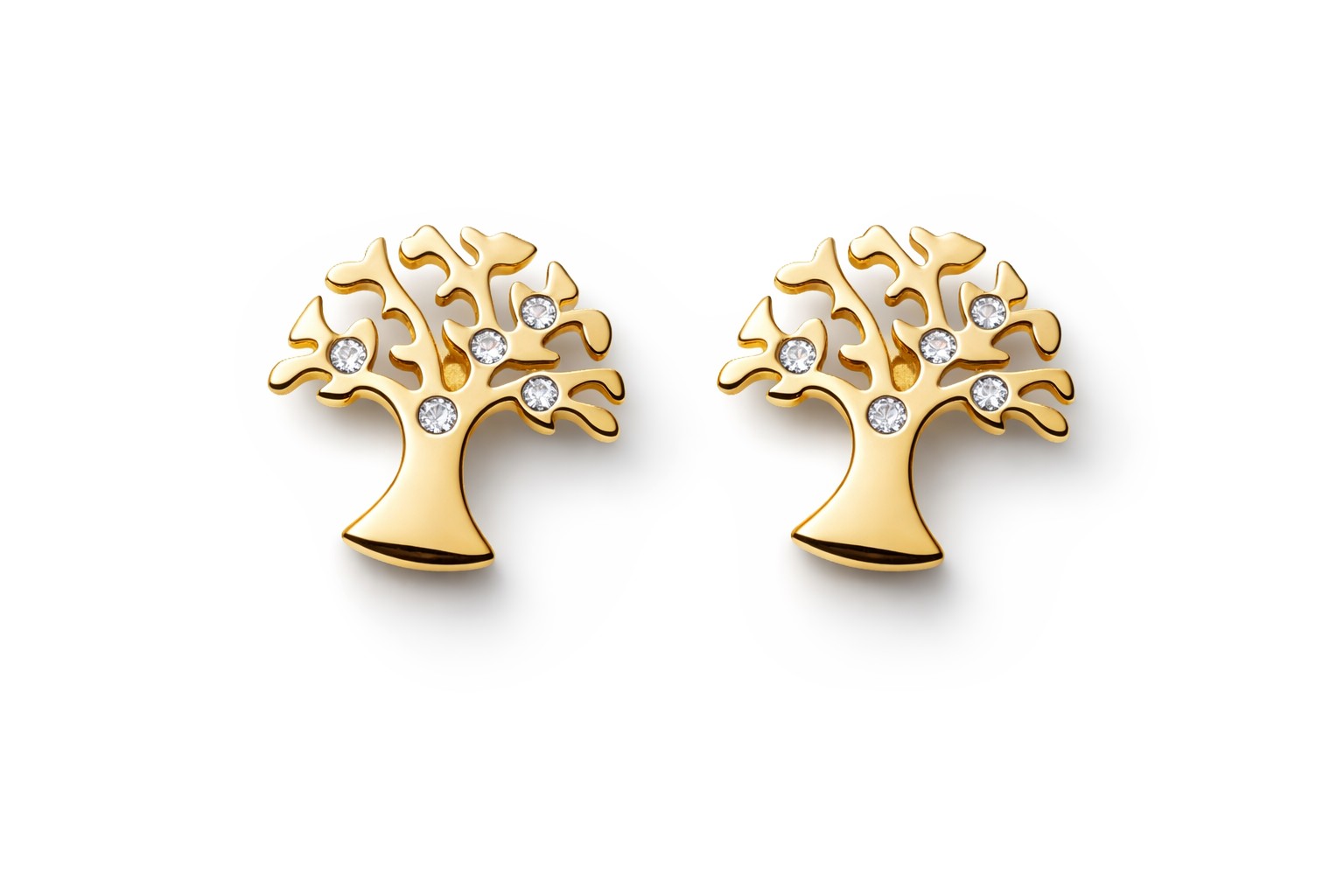 Oliver Weber Pozlátené náušnice kôstky Strom života Flourish 22913G