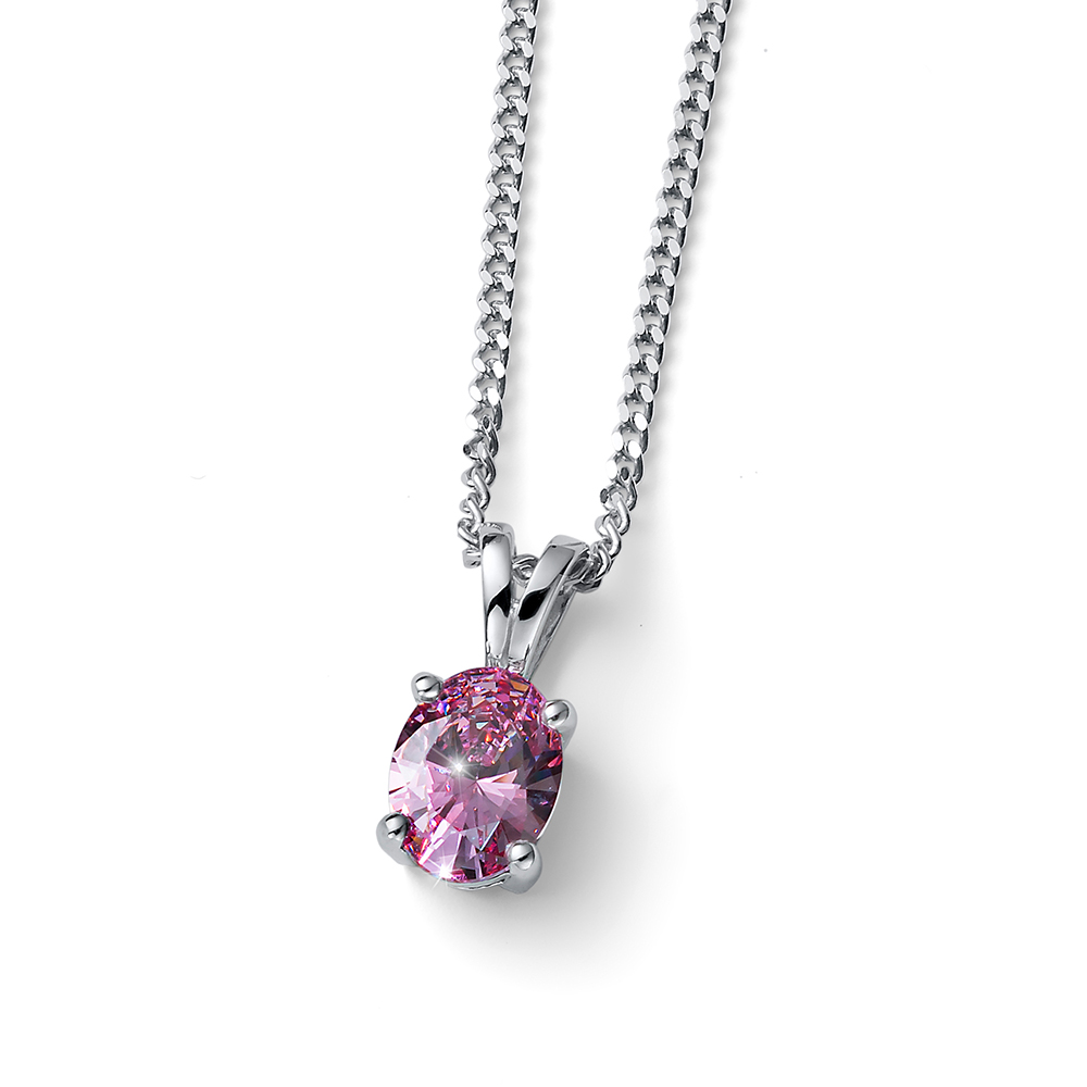 Oliver Weber Pôvabný strieborný náhrdelník Smooth 61186 ROS (retiazka, prívesok)