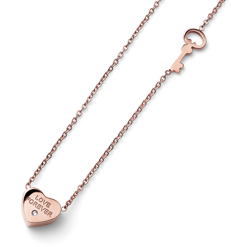 Oliver Weber Romantický náhrdelník Srdce s krystalem Swarovski Keylove 12171RG