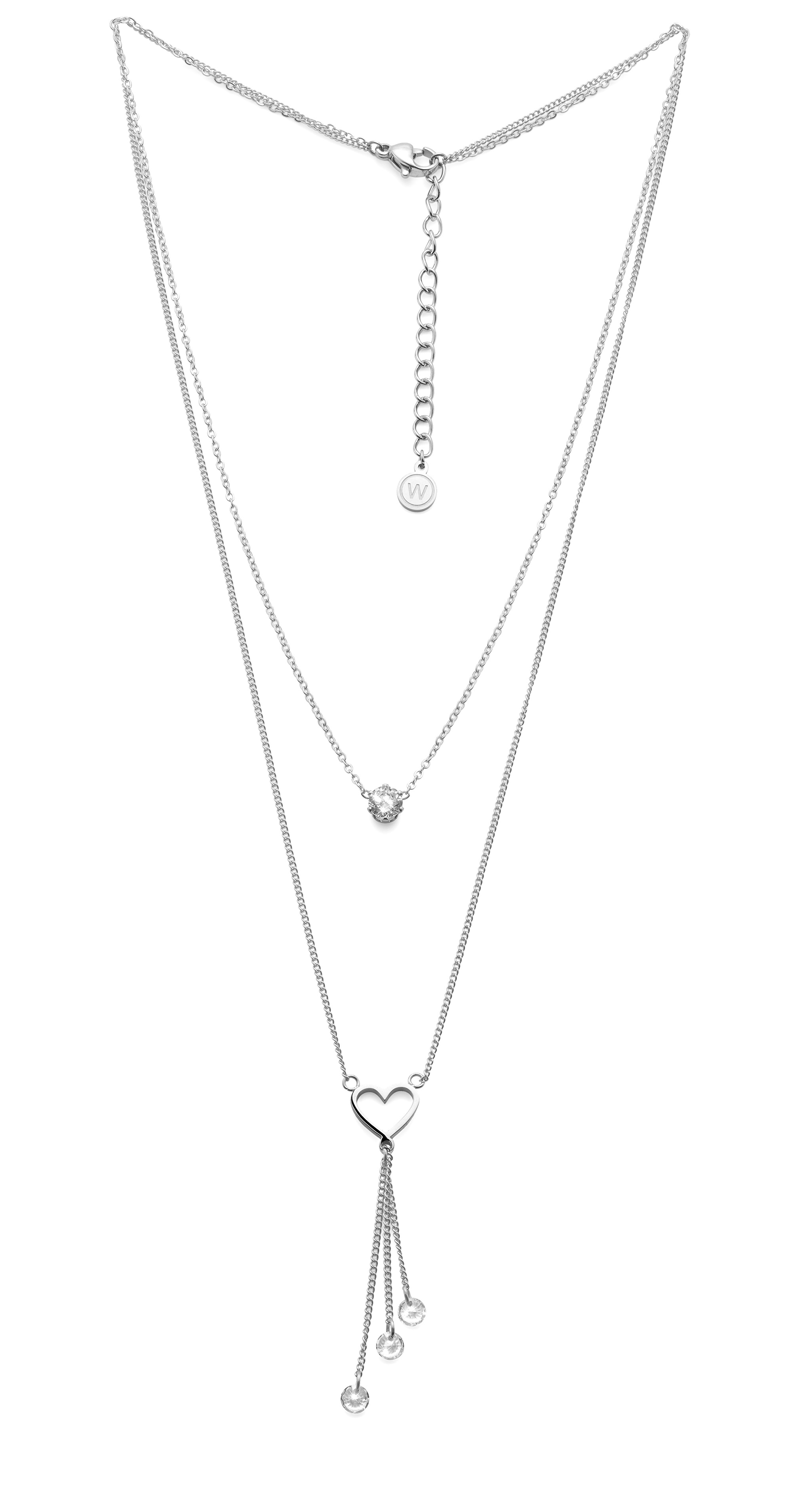 Oliver Weber Romantický ocelový náhrdelník se srdíčkem Kindness Freedom 12417