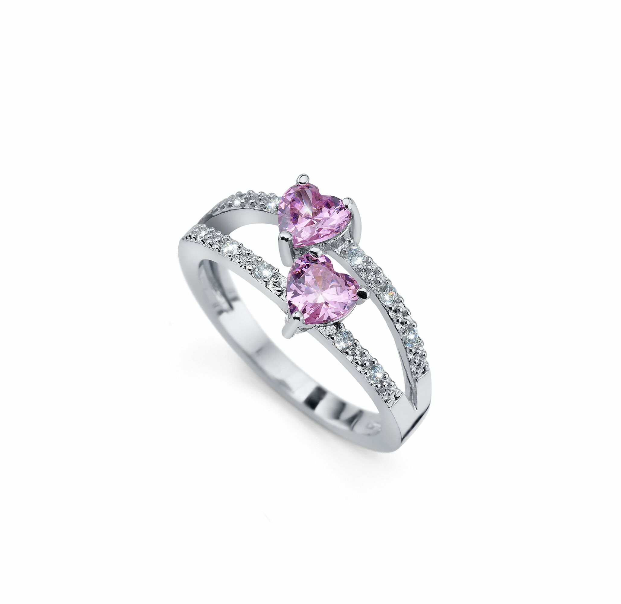 Levně Oliver Weber Romantický prsten s kubickými zirkony Bhumi Magic Blossoms 41179 S (49 - 52 mm)