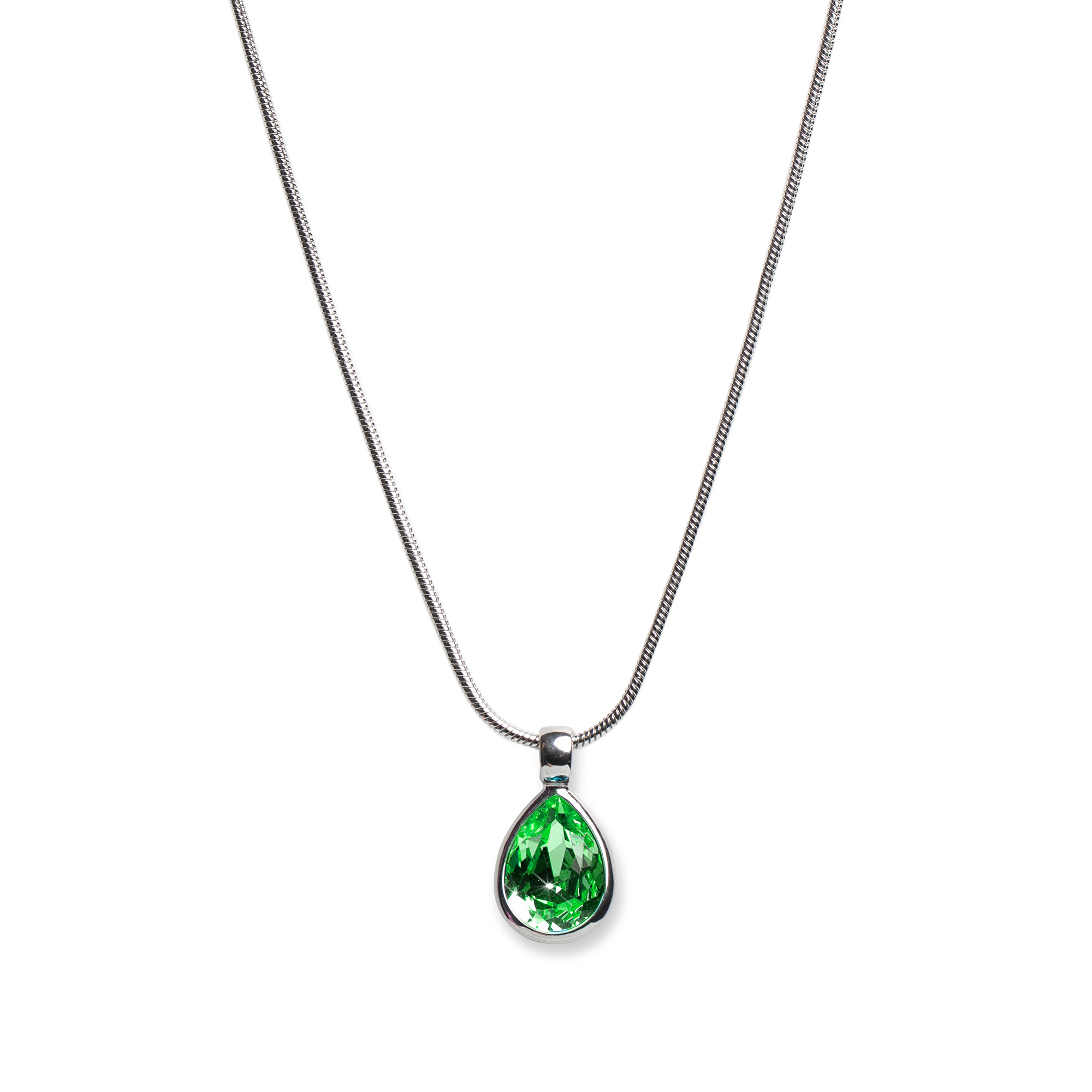 Oliver Weber Slušivý náhrdelník so zeleným kryštálom Swarovski 11022 214