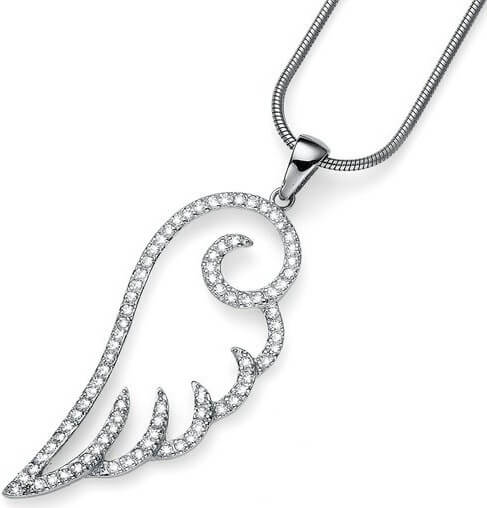Oliver Weber Stříbrný náhrdelník Andělské křídlo Luxwing 61133 (řetízek, přívěsek)