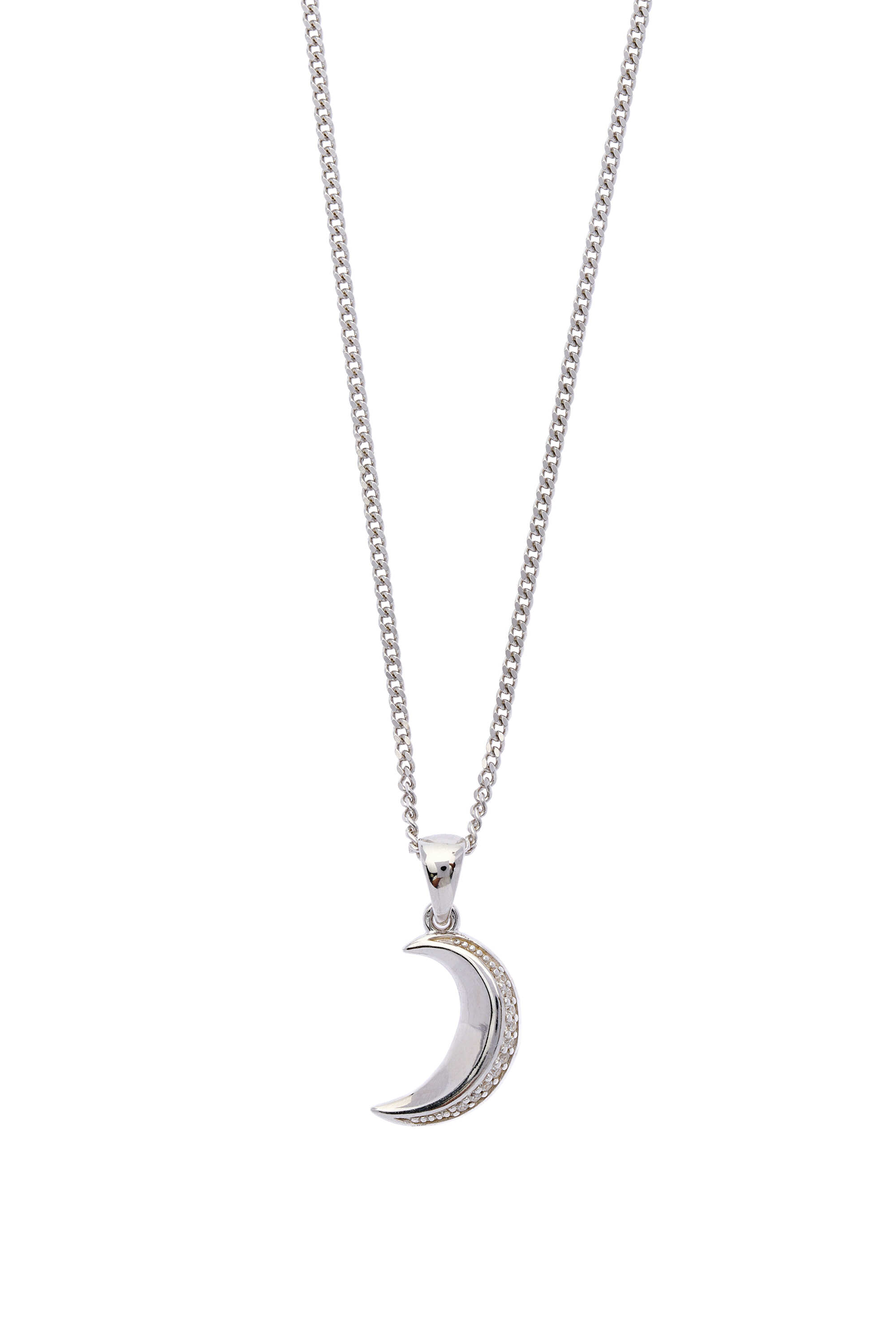 Oliver Weber Stříbrný náhrdelník Půlměsíc Selene 61288 (řetízek, přívěsek)