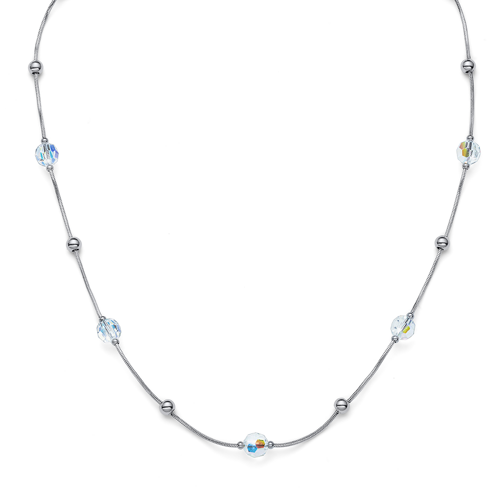 Oliver Weber Stylový ocelový náhrdelník s korálky Scene 12259