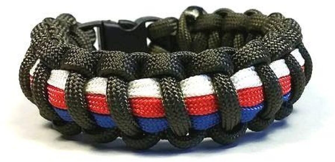 Cordell Paracord náramok Solomon trikolóry M - (18 - 19 cm)