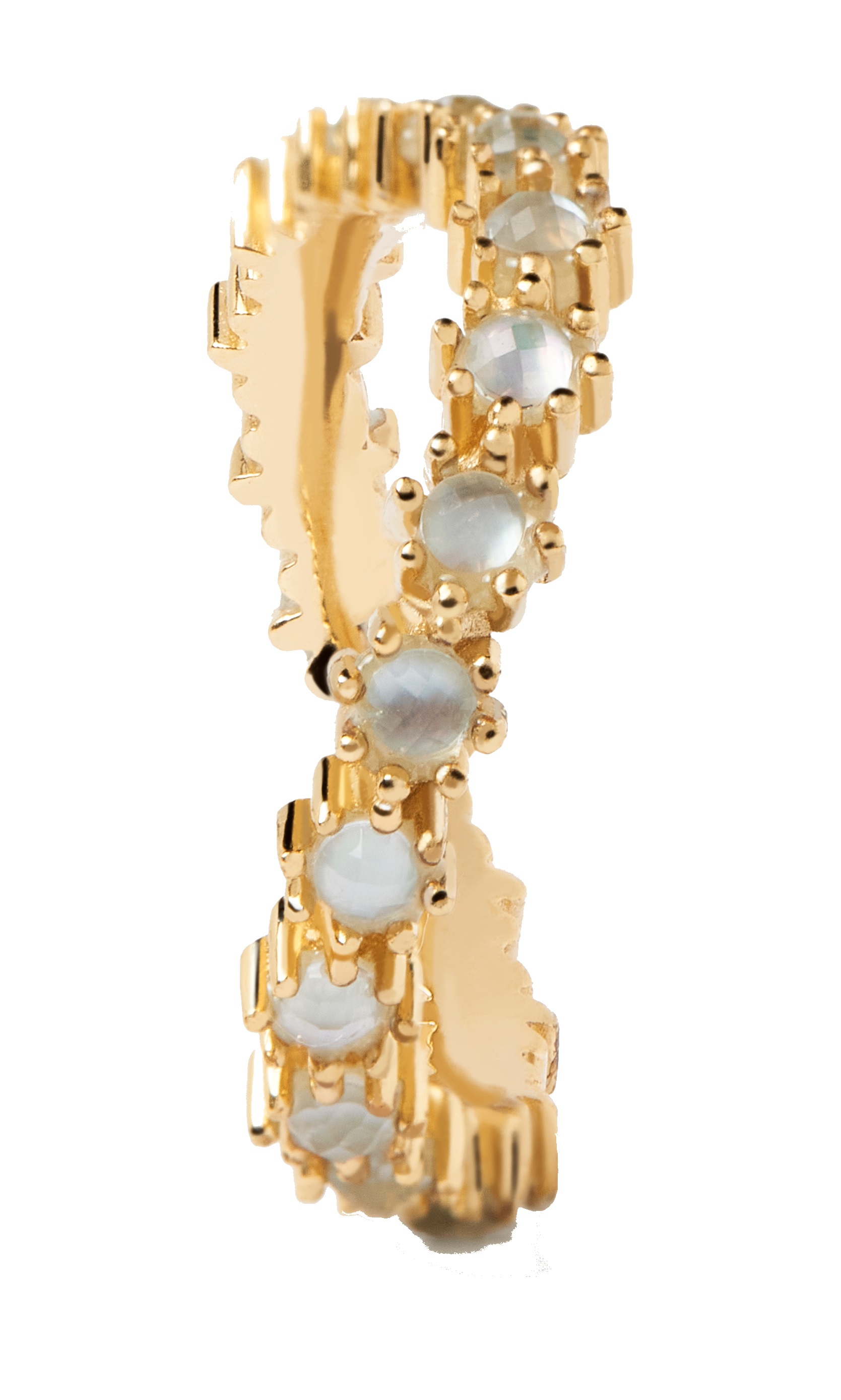 PDPAOLA Elegantný pozlátený prsteň so zirkónmi BLUE TIDE Gold AN01-460 54 mm