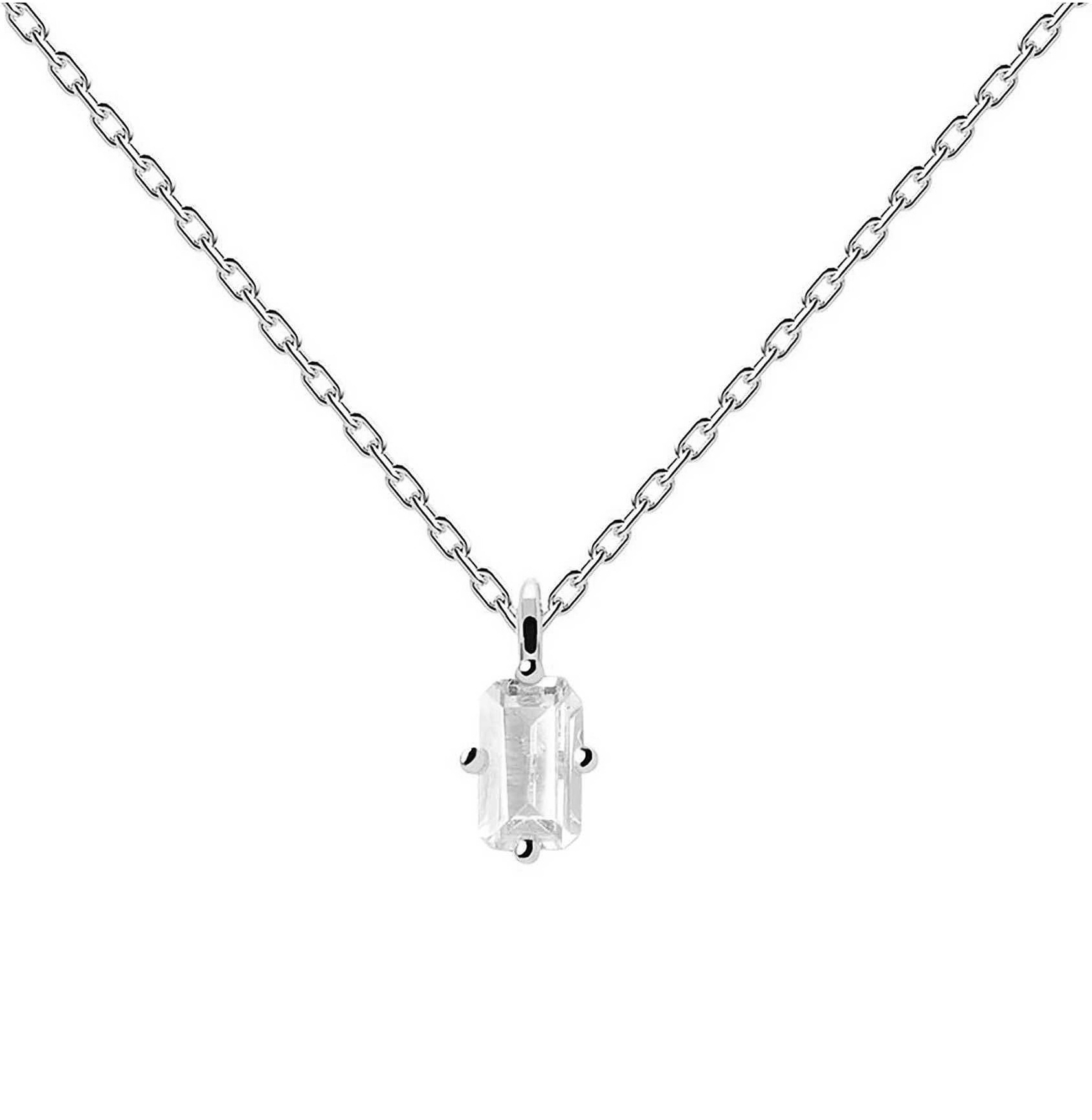 PDPAOLA -  Jemný stříbrný náhrdelník MIA Silver CO02-476-U (řetízek, přívěsek)