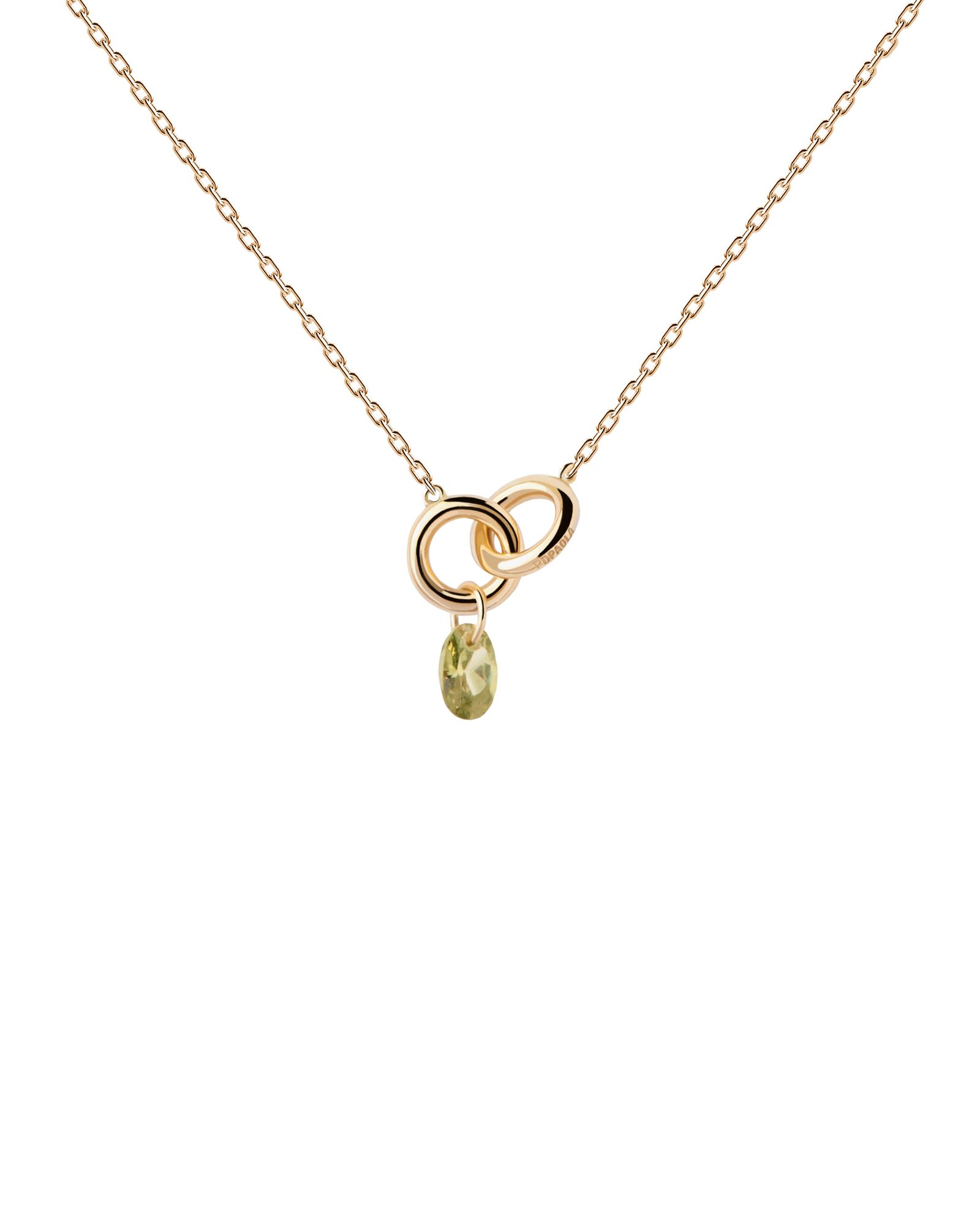 Levně PDPAOLA Krásný pozlacený náhrdelník Green Lily CO01-845-U