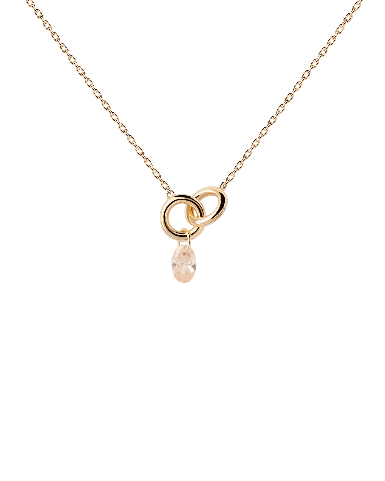 Levně PDPAOLA Krásný pozlacený náhrdelník Peach Lily CO01-844-U