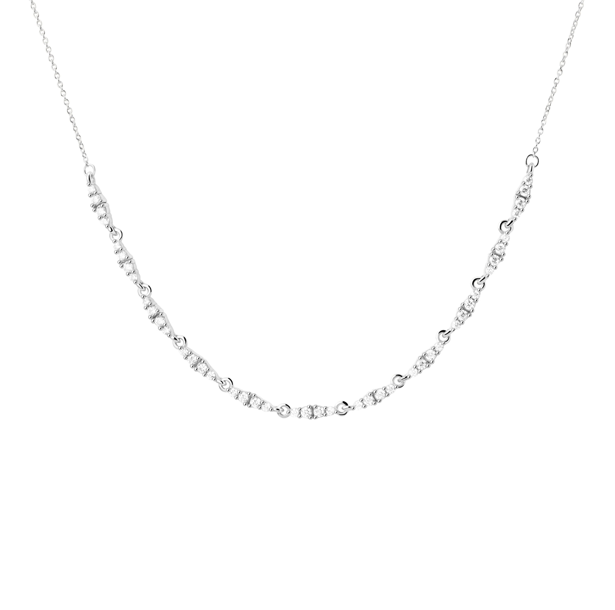 Levně PDPAOLA Luxusní stříbrný náhrdelník se zirkony Spice Vanilla CO02-682-U