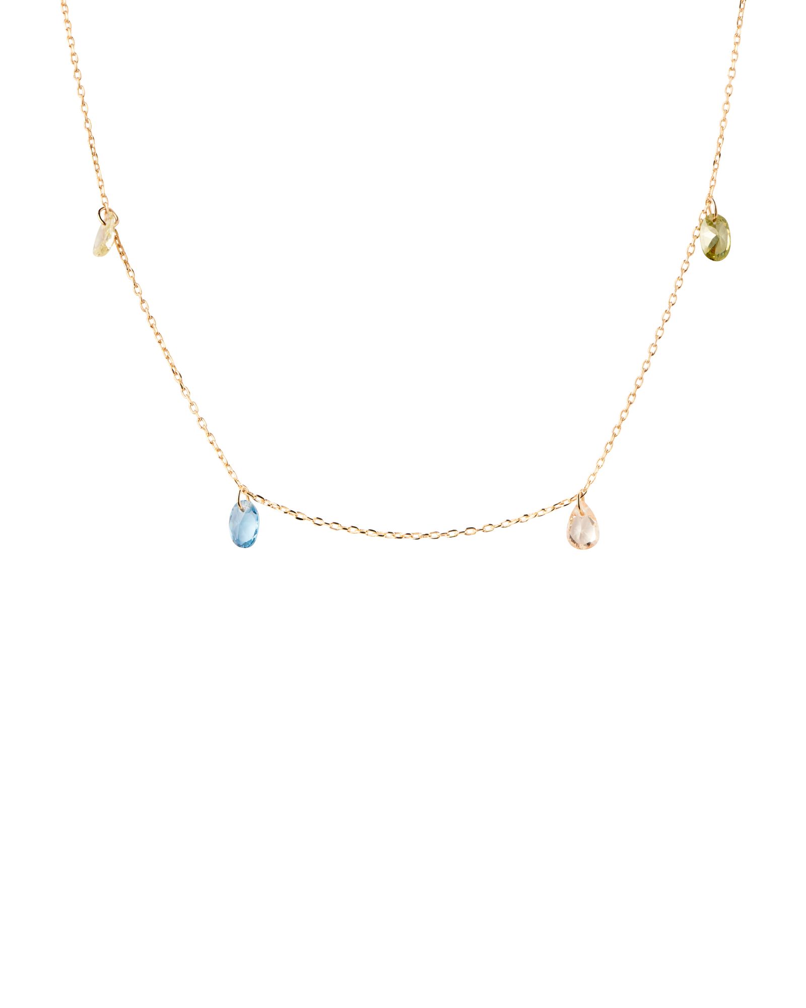PDPAOLA Očarujúce pozlátený náhrdelník s príveskami RAINBOW Gold CO01-866-U