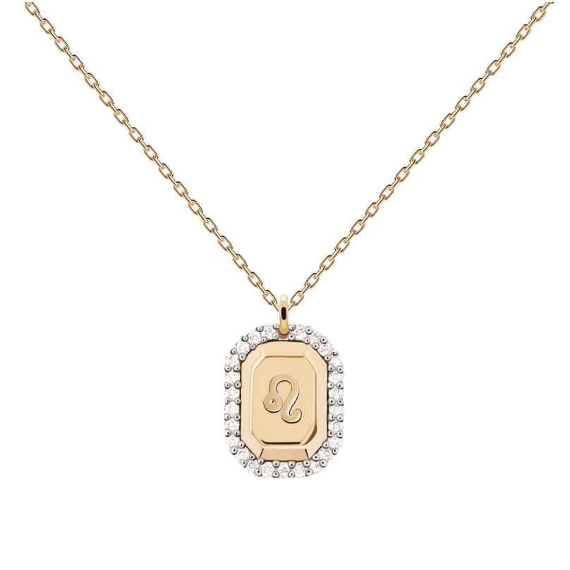 Levně PDPAOLA Originální pozlacený náhrdelník Lev LEO CO01-572-U (řetízek, přívěsek)