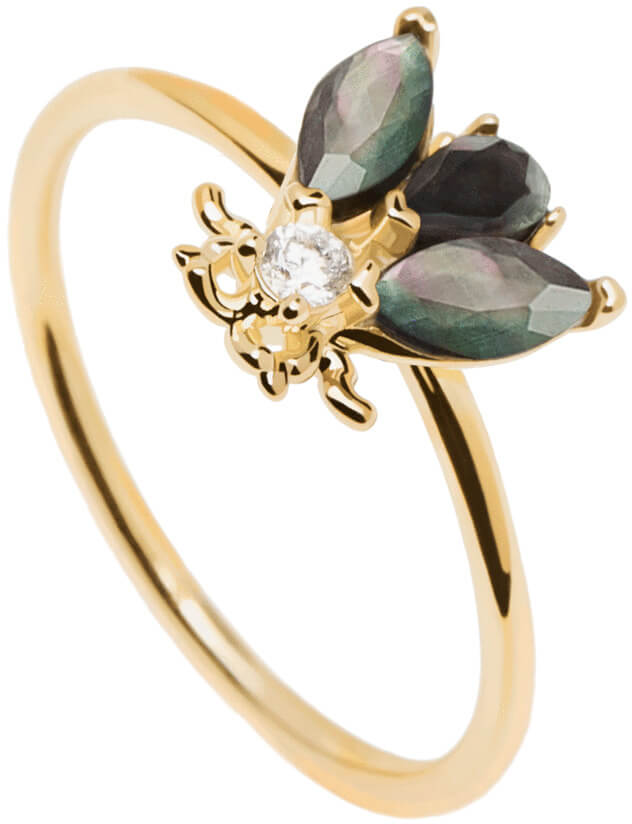 PDPAOLA Originální pozlacený prsten s překrásnou včelkou ZAZA Gold AN01-255 54 mm